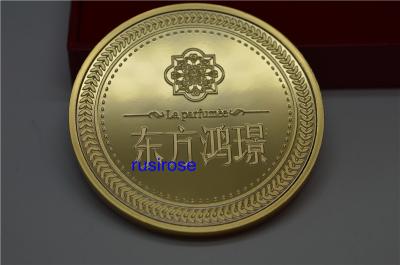 2019 new gold color commemorative coin, high-grade mirror coin with acrylic box and gift box, event commemorative gift