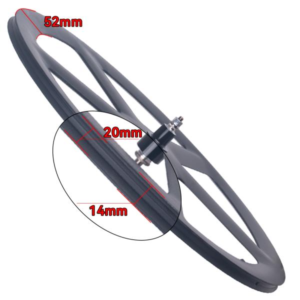 RUJIXU Factory 700C Carbon Wheel Closed Wheel Clincher or Tubular 5 Spoke Fixed Gear Carbon Wheelset