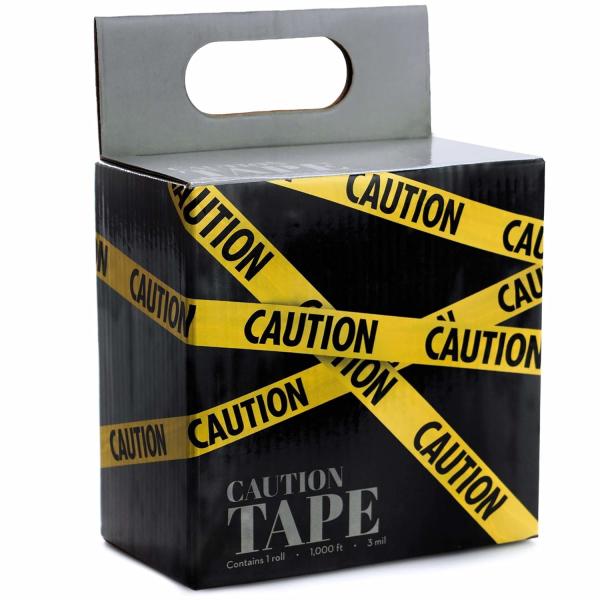 Caution, Police or Biohazard High Visibility Tape | 1000 Ft | Halloween Decoration Tape for Haunted Houses