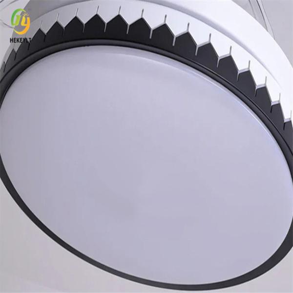 72W металл СИД света потолочного вентилятора 42 лезвий дюйма Retractable умный черный акриловый