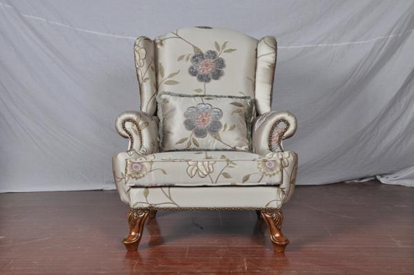 Morandi Modern Classic Leisure Armchair Purple Blue Yellow Fabric Wingback Chairs