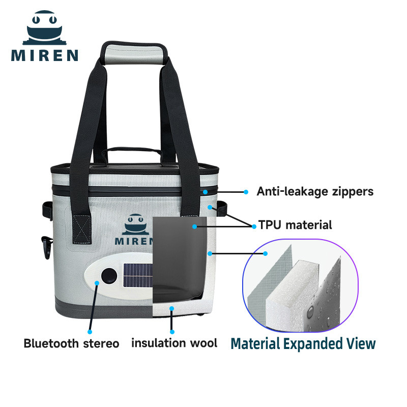 Популярная настраиваемая сумка с мягким охладителем 14L с Bluetooth аудио.