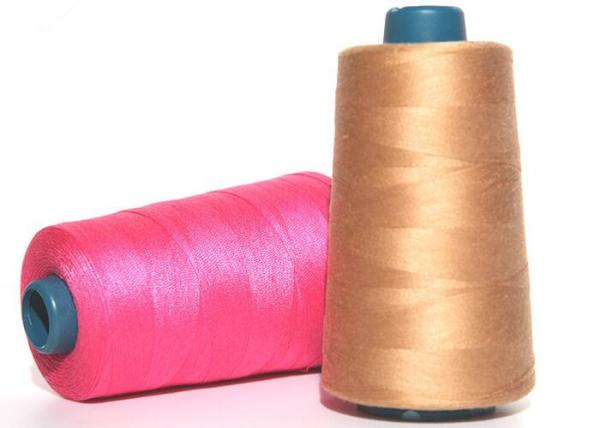 Linha de costura colorida 20/2 30/2 do poliéster da tenacidade alta com tubos tingidos