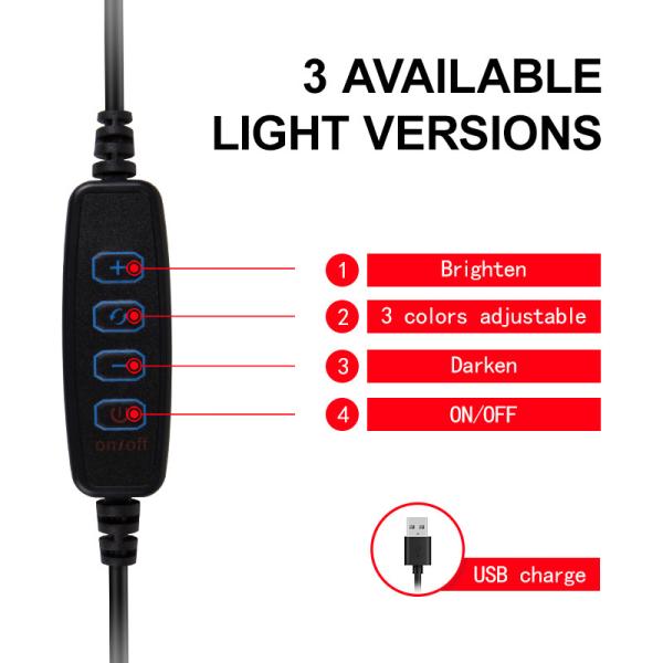 Selfie Oval Beauty Fill Light 5W USB Stepless Dimmable Lamp With Mirror Live Stream