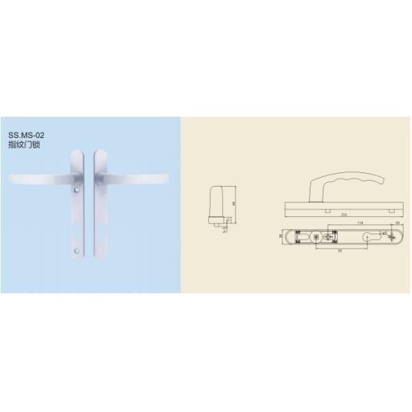 Алюминиевые замки патио цинка и ручки/замок патио с ключом