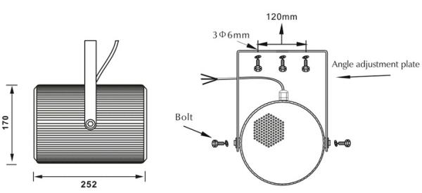 ODM Background Music Dual Speaker PA Projection Speaker Wall Mount Adjustable