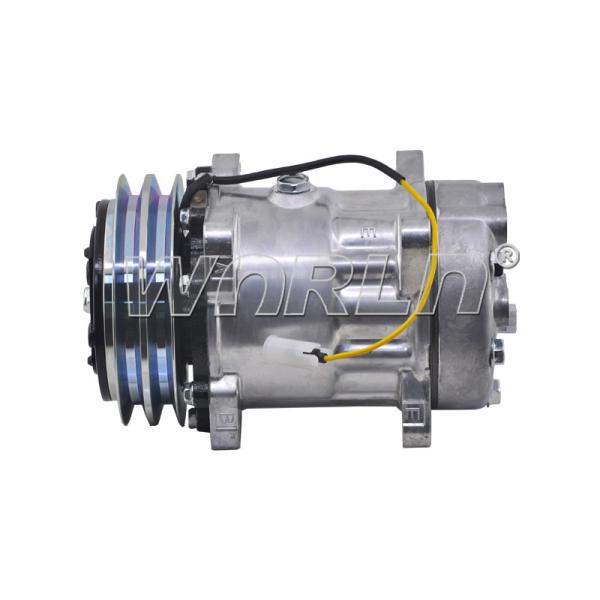 RC.600.154 Air Conditioner For MODELO 7H15 MAQUINA VOLVO 8 ORELHAS SAÍDA TRASEIRA 24 VOLTS POLIA 2A 132MM WXTK025