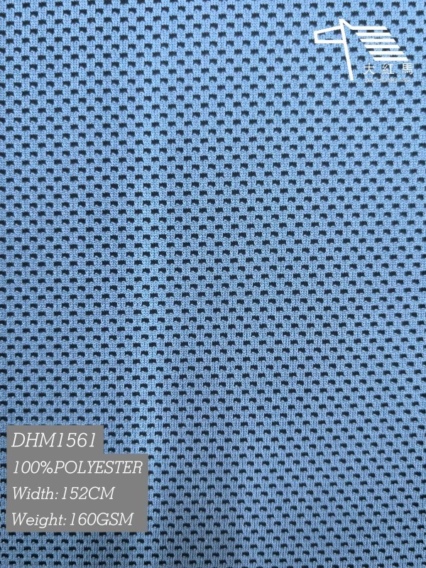 160GSM Polyester Birdseye Mesh Cationic Check Two Tone Moisture Wicking for Sportswear