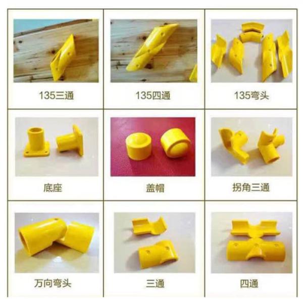 Lightweight Fiberglass Round Tube Fence Accessories Easy To Install