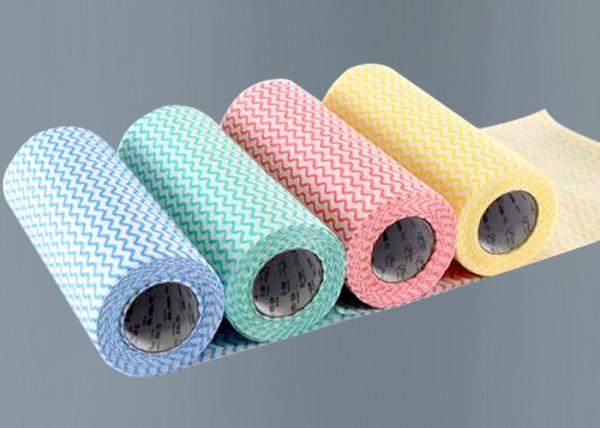 Dishcloth Non Woven Wipes , Microfiber Floor Cleaning Rags Spunlace Material