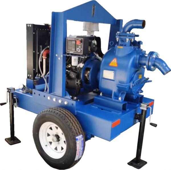 2' 3' 4 6 8 10 Self Priming Solid Handling Trash Pump Diesel Engine Water Pump With Trailer