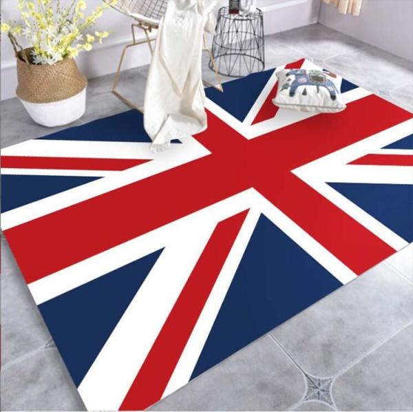 National Flag Polyester Fiber Living Room Floor Carpets North European Style
