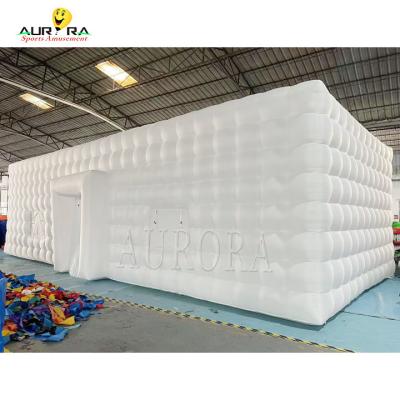 White Oxford Cloth Inflatable Club Tent LED Party Disco Blow Up Tent Customized OEM