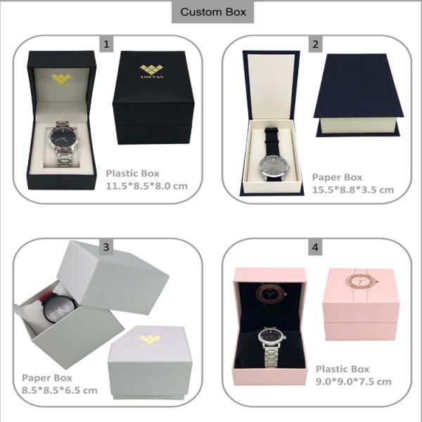 PU leather Quartz Battery Wristwatches OEM Available 36mm Diameter