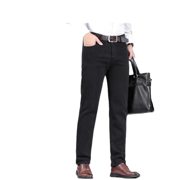 Zipper Fly XMAMLON Stretch Regular Fit Pants Fashion Men's Denim Slim Mid Waist Jeans