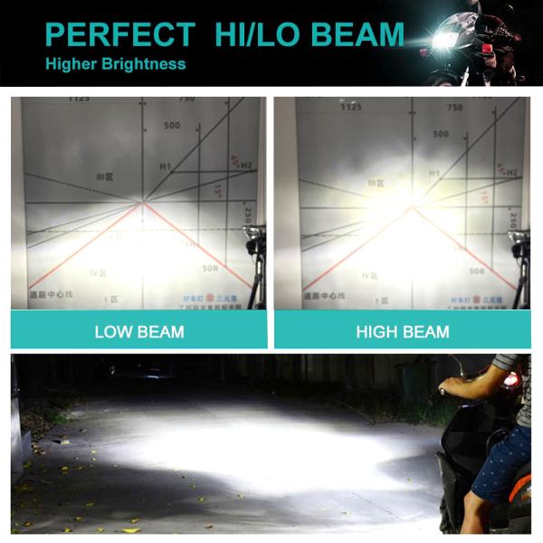 AC DC 8-80V COB Мотоциклетный фары лампочка H4 Ba20d HS1 H6 P15D Белый Желтый Синий Белый