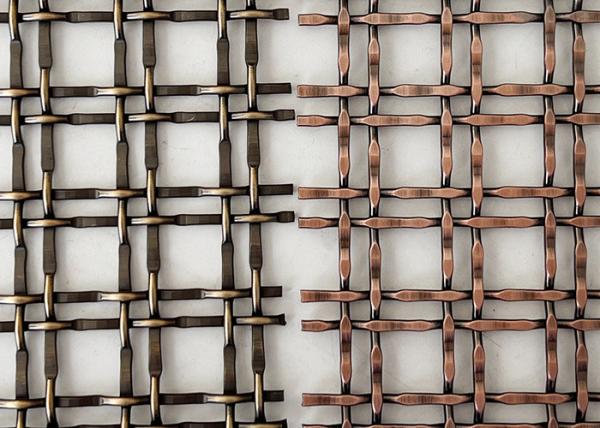 Fio tecido decorativo de cobre antigo Mesh Grilles For Cabinet Doors do friso do fechamento