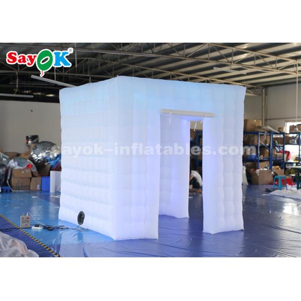 Inflatable Party Tent 2 Doors Inflatable Photo Booth White Durable Oxford For Wedding Party Rental