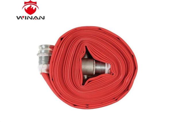 1 1/2 X 50' Double Jacket Fire Hose Alum NH Couplings EPDM Rubber Linner