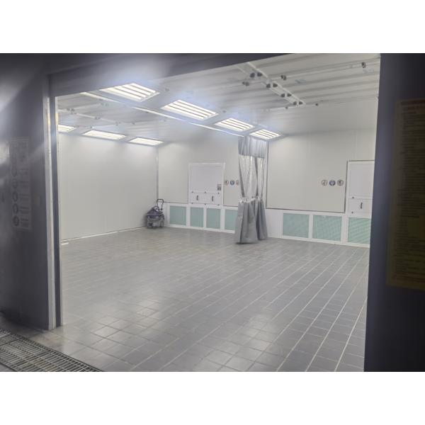 Pre Station coattech standard prep station with rear eps panel 3 side pvc curtains dual centrifugal fans and shadowless led lighting