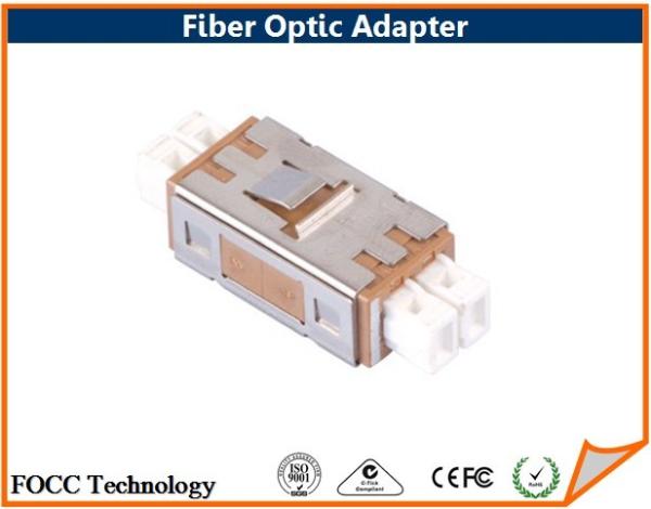 MU Duplex Multimode Fiber Optic Network Adapter Using Zirconia Sleeves