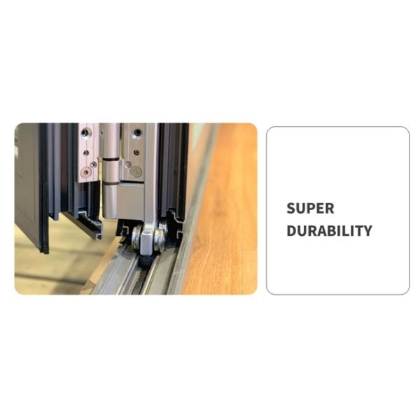 Portas de empilhamento de dobramento de alumínio do projeto moderno para a porta bifold vitrificada da porta da casa dobro bifold vertical residencial