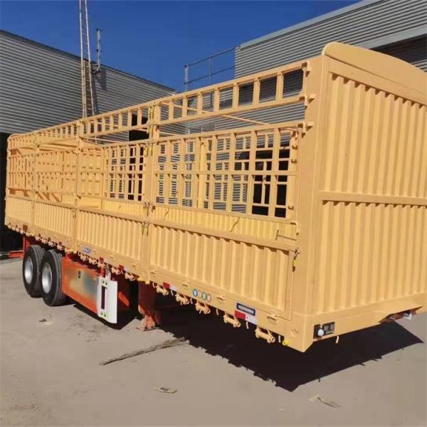 600mm-1700mm Side Wall Height Fence Semi Trailer With 2 Kin Pin And 24V LED Light