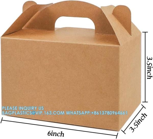 Brown Goodies Boxes Dessert/ Treat/ Gable/ Kraft Party Favor Boxes, Popcorn,Toys,Baby Showers,Birthday