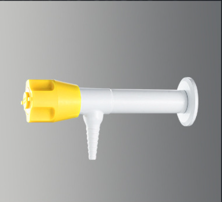 Chemical Resistant Laboratory Accessories Solid Brass Two Way Gas Valve Epoxy Coated