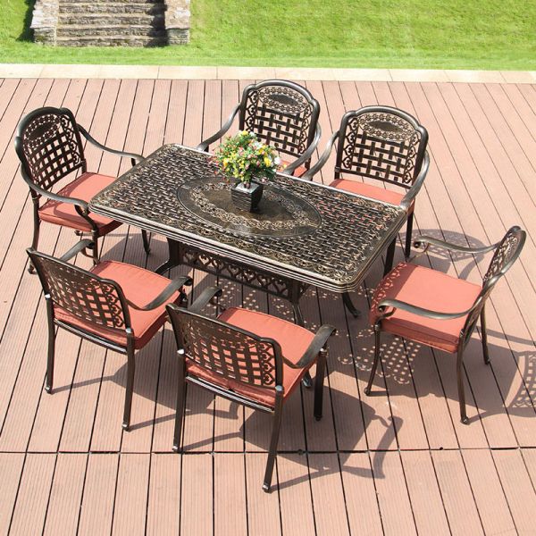 Patio Outdoor Furniture Leisure Balcony Garden Metal Table and Chairs Sets for Cafe and Dining