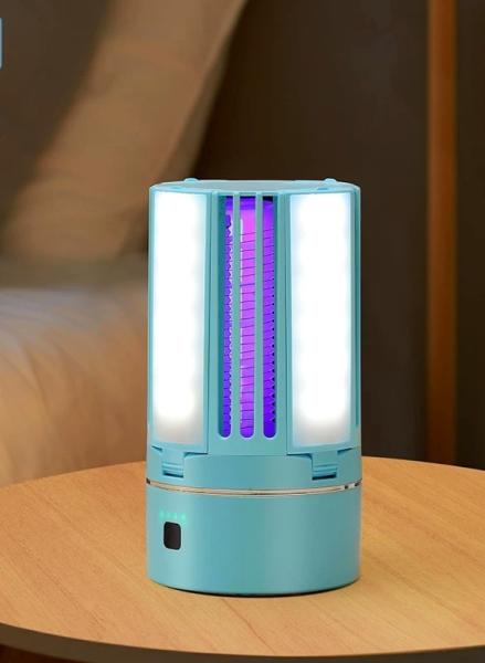 JZ 3 in 1 USB Rechargeable Night Light and Mosquito Killer Lamp for Camping and Traveling Bug Zapper with 4000mah Big Battery