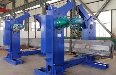 ±360° Tilting I Beam Rotator Pipe Support Rollers 1.5*4KW Motors 5T Capacity