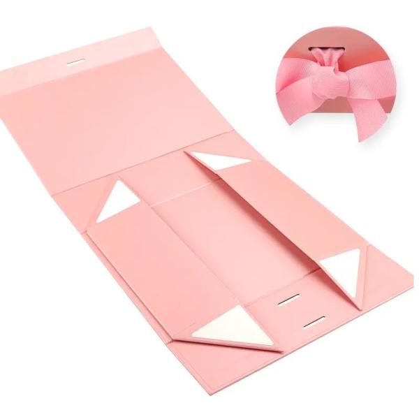 Rigid Cardboard Hamper Boxes Folding Gift Box Collapsible Magnetic Gift Boxes