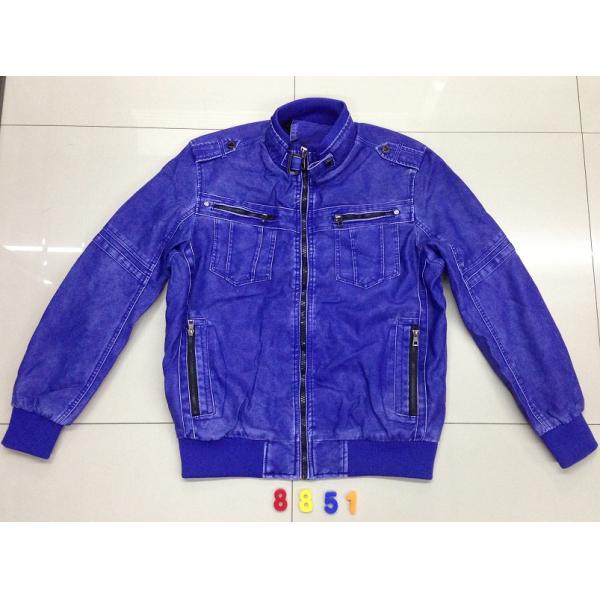 8851 Men's PU fashion jackets stock(men's coat)
