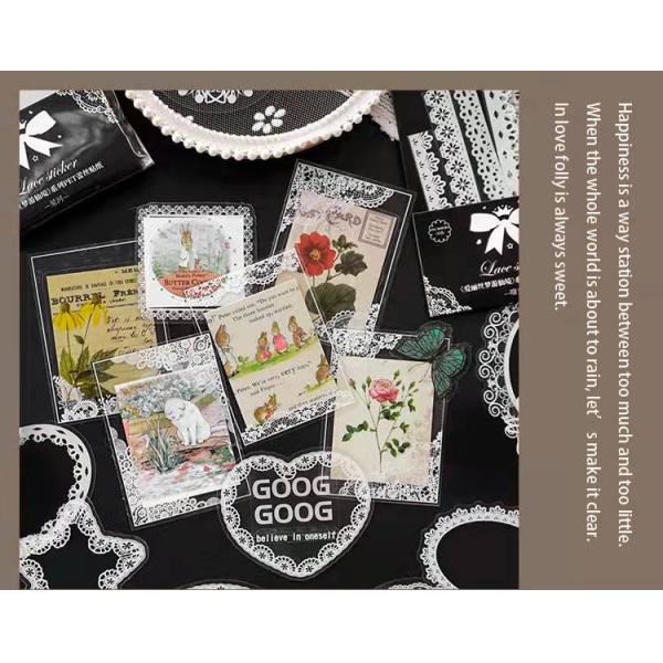 ODM Transparent PET Die Cutting Photo Frame Sticker Label Decals 6x8