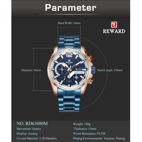 3 Amt Waterproof Mens Stainless Steel Watches Caseback Mineral Crystal Glass