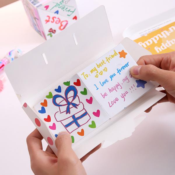 DIY Birthday Christmas Valentine Surprise Bounce Gift Paper Box with Customized Print