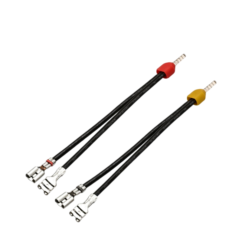 ODM Pre‑crimped Wire Harness with Bootlace Ferrule Termina,Bare / Y‑Spade / 6.3mm Female Receptacle Cable Assembly for Industrial Control Wiring,RoHS China Manufacturer