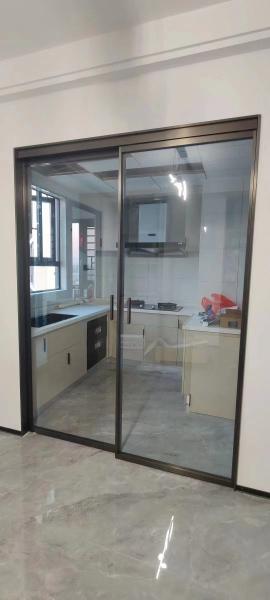 Kitchen Glass Aluminum Alloy Sliding Door Customizable Surface Finished