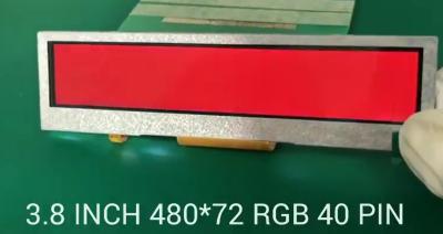 tipo TFT LCD da barra de 3,8 polegadas, 480X72 definição, relação do RGB de 40 pinos, 300cd/m2,
