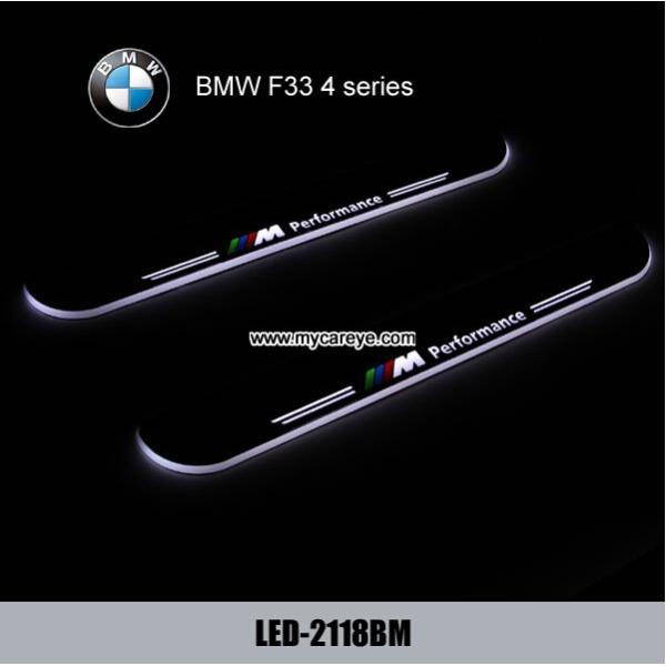 BMW F33 4 series car logo light in door Water proof pedal LED lights sale