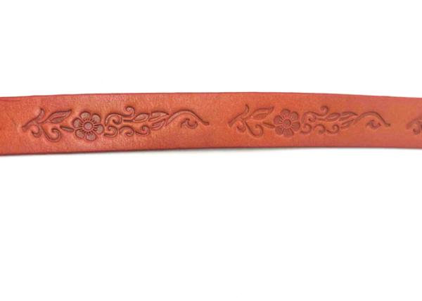 20mm Flower Embossing Buckle Leather Waist Belt For Women