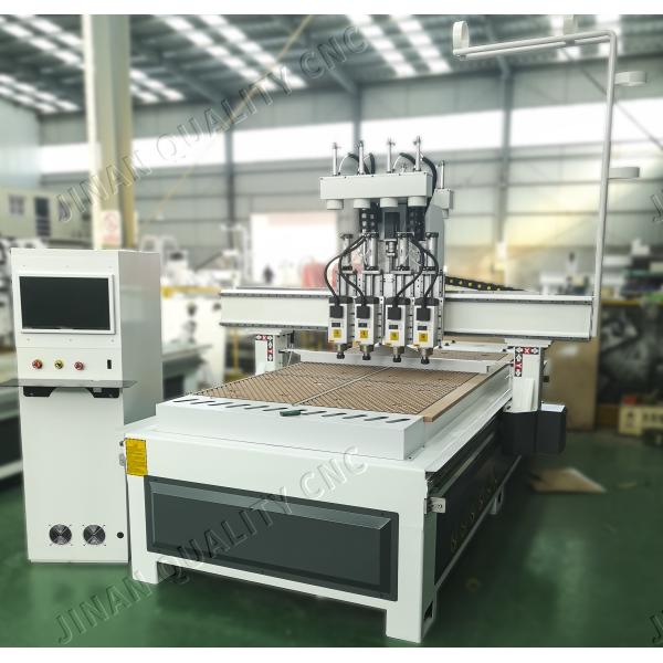 Automatic Tool Changer Computer Controlled Wood Router Machine With 4 Heads