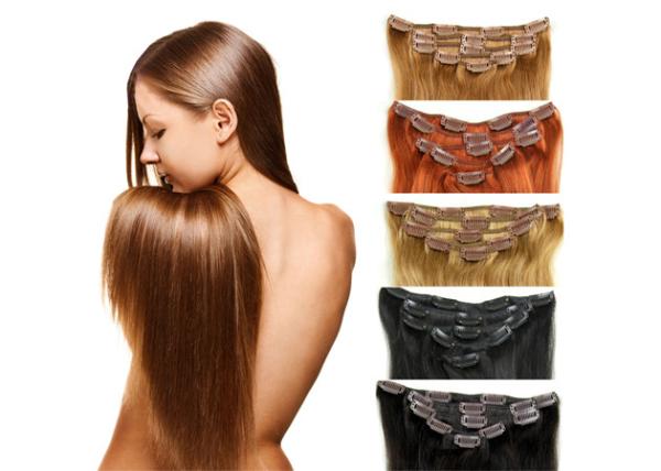 Extremidades completas Easy Clip sem emenda em extensões do cabelo humano para mulheres negras