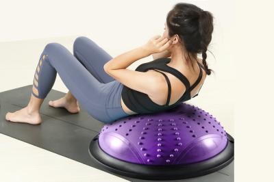 Non Slip Jointop Half Pilates Ball PVC Dia 46cm Half Round Balance Ball