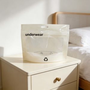 Children's Clothing Environmentally Friendly Degradable Customized Logo Apparel Packaging Plastic Bag for T-shirt Underwear Socks