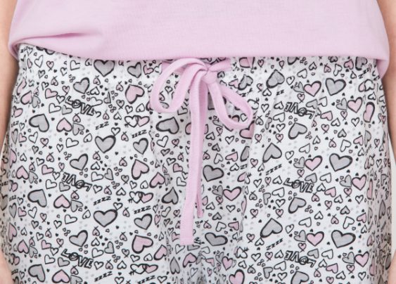 Personalized Two Piece Womens Pyjama Sets With Elastic Waist OEM Available