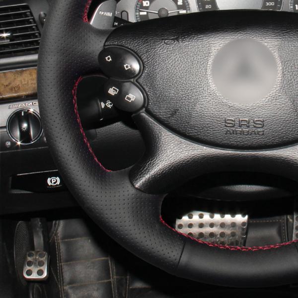 Custom Leather Steering Cover for Mercedes-Benz CLK 200 240 280 350 SL350 2004-2007
