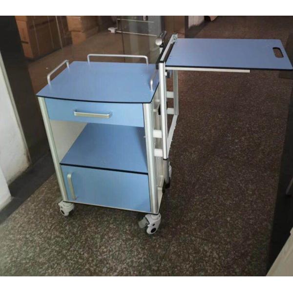 One Drawer Hospital Bedside Cabinet With Adjustable Dining Table For Patient Room