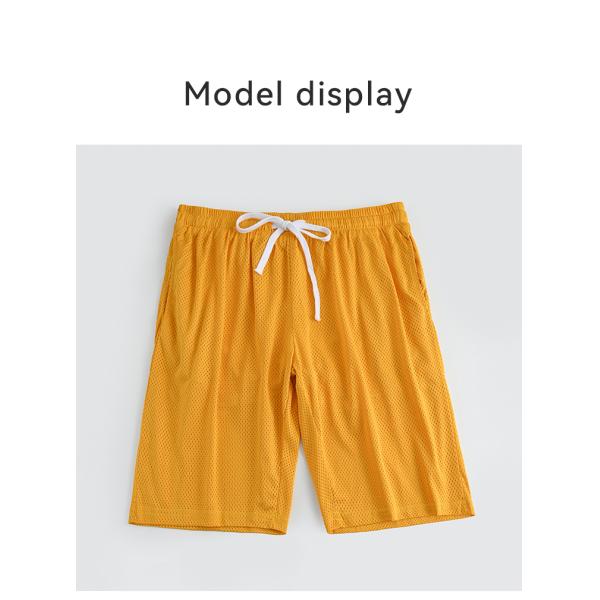 Men Cotton Shorts Custom Logo Casual Gym Sport Mesh Basketball Short
